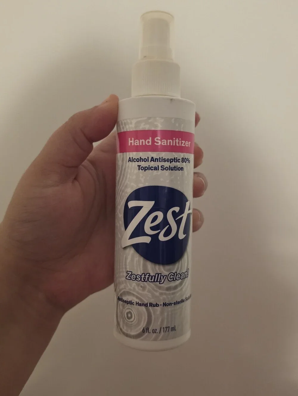 Bulk Zest Hand Sanitizer Spray 6 oz Bottles (12 Pack Box) 80% Alcohol